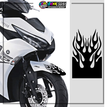 FIRE TRIBAL FENDER ( VINYL CUT-OUT STICKER DECALS )【Stickaboss】