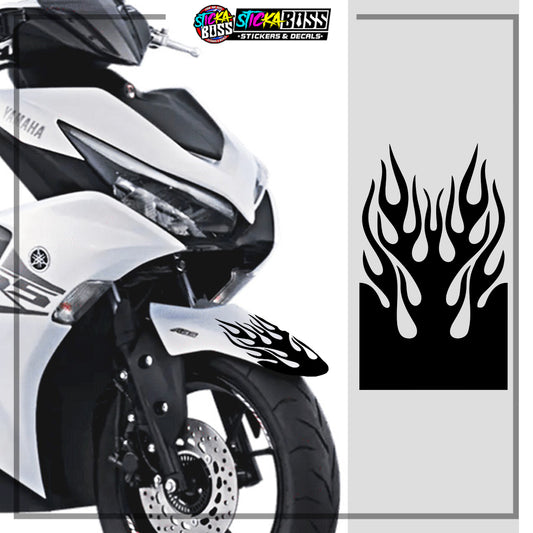 FIRE TRIBAL FENDER ( VINYL CUT-OUT STICKER DECALS )【Stickaboss】