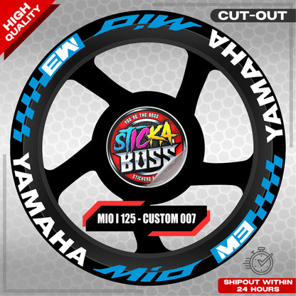 MIO I 125 MAG STICKER SET  ( 2 MAGS ) - CUSTOM 007 | VINYL WATERPROOF CUT-OUT DECALS
