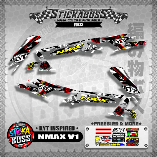 NMAX V1 STICKER DECALS ( KYT INSPIRED )【WITH FREEBIES】