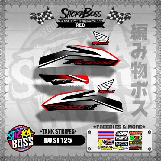 RUSI 125 DECALS ( TANK STRIPES )【WITH FREEBIES】