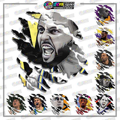 NBA PLAYERS | ANIME SCRATCH STICKER【VINYL PRINTED】( LAMINATED / WATERPROOF )【Stickaboss】