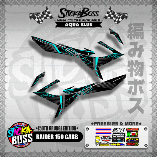 RAIDER 150 CARB DECALS ( 150TH GRUNGE EDITION )【WITH FREEBIES】