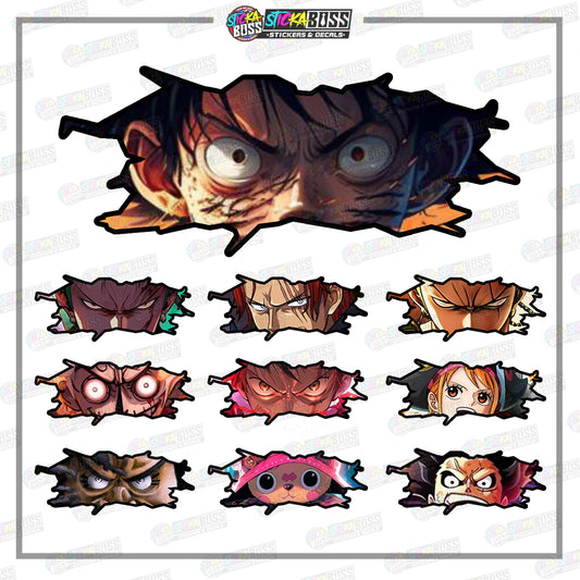 ONEPIECE | CRACK PEEKERS  ( ANIME VINYL STICKER DECALS )【Stickaboss】