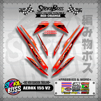 AEROX 155 V2 DECALS ( 002 NEW BANGKOK THAILAND )【WITH FREEBIES】
