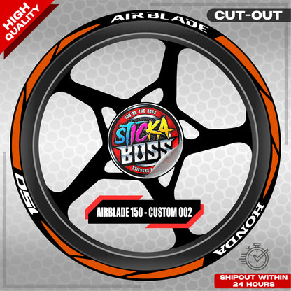 AIRBLADE 150 MAG STICKER SET ( 2 MAGS ) - CUSTOM 002 | VINYL WATERPROOF CUT-OUT DECALS