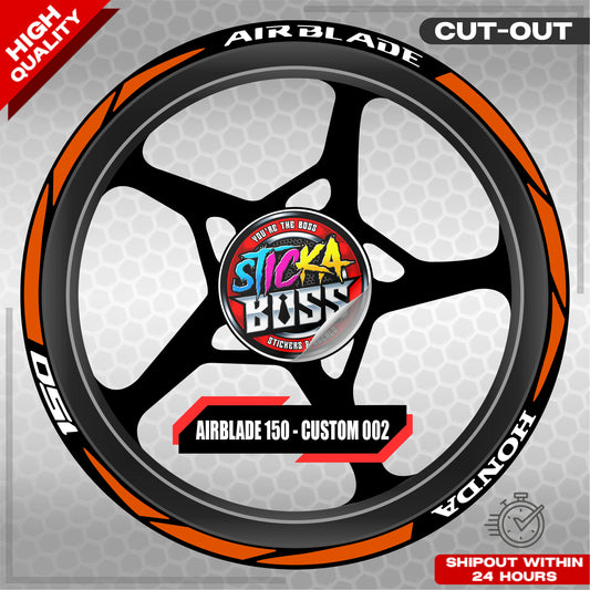 AIRBLADE 150 MAG STICKER SET ( 2 MAGS ) - CUSTOM 002 | VINYL WATERPROOF CUT-OUT DECALS