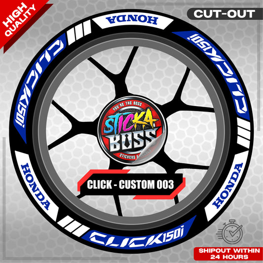 CLICK 150 MAGS STICKER SET  ( 2 MAGS ) - CUSTOM 003 | VINYL WATERPROOF CUT-OUT DECALS