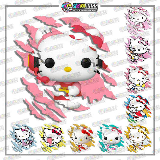 HELLO KITTY| ANIME SCRATCH STICKER【VINYL PRINTED】( LAMINATED / WATERPROOF )【Stickaboss】