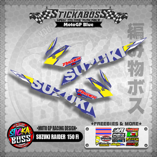 Suzuki Raider 150 Fi Decals MotoGP Blue ( MotoGP Racing Design )【WITH FREEBIES】