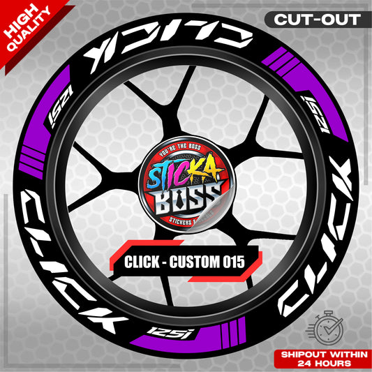 CLICK 125 MAG STICKER SET ( 2 MAGS ) - CUSTOM 015 | VINYL WATERPROOF CUT-OUT DECALS