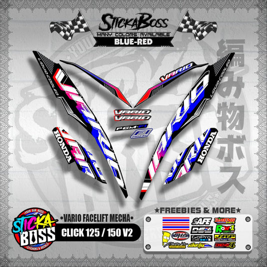 CLICK 125 / 150 V2 DECALS ( VARIO FACELIFT MECHA )【WITH FREEBIES】
