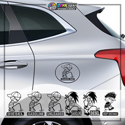 CAR STICKER GAS TANK COVER STICKER