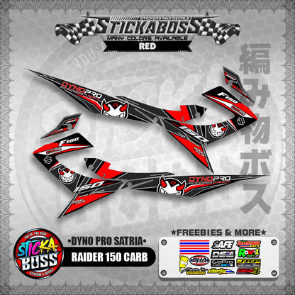 RAIDER 150 CARB STICKER DECALS ( DYNO PRO SATRIA )【WITH FREEBIES】