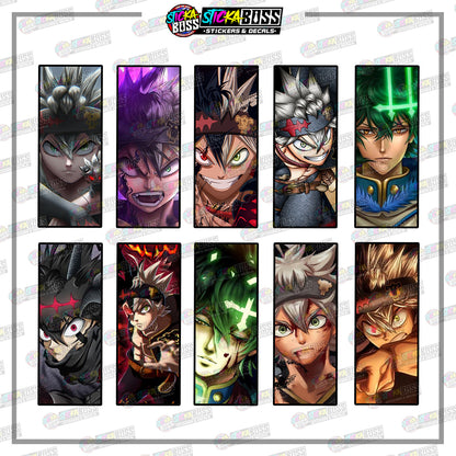 BLACK CLOVER | RECTANGLE SIZE  VINYL STICKER 【VINYL PRINTED】( LAMINATED / WATERPROOF )