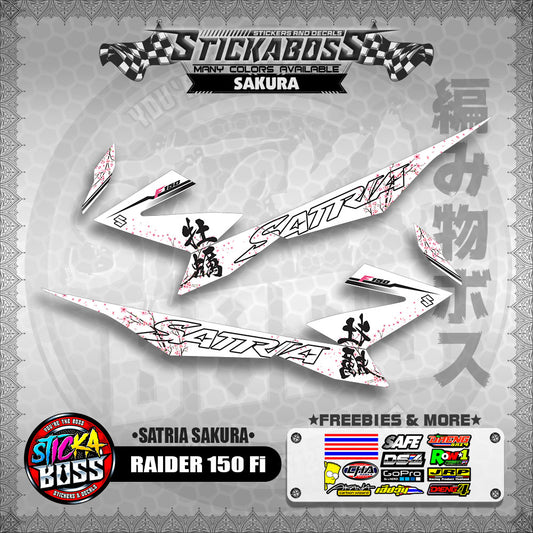 RAIDER 150 Fi STICKER DECALS ( SATRIA SAKURA ) 【WITH FREEBIES】