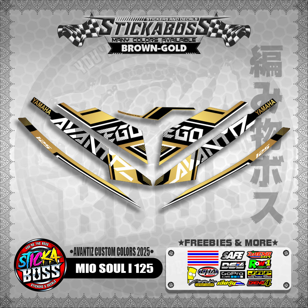 MIO SOUL I 125 STICKER DECALS ( AVANTIZ CUSTOM COLORS 2025 )【WITH FREEBIES】