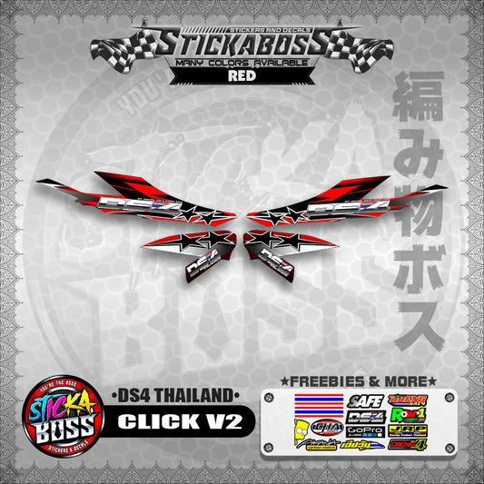 CLICK V2 STICKER DECALS ( DS4 THAILAND )【WITH FREEBIES】