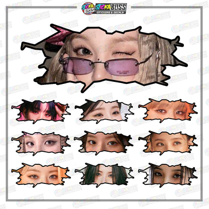 KPOP-GIDLE | CRACK PEEKERS  ( ANIME VINYL STICKER DECALS )【Stickaboss】