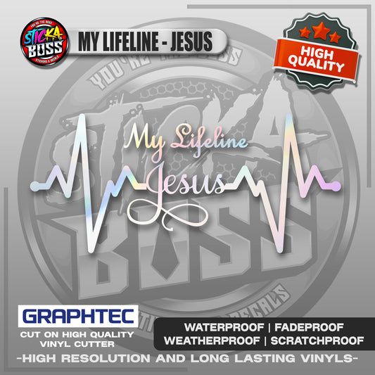 MY LIFELINE - JESUS | VINYL WATERPROOF CUT-OUT STICKER DECALS【Stickaboss】