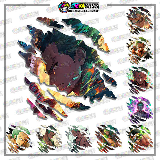 ONE PIECE ZORO | ANIME SCRATCH STICKER【VINYL PRINTED】( LAMINATED / WATERPROOF )【Stickaboss】