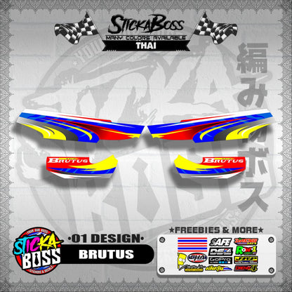 KAWASAKI BRUTUS STOCK DECALS ( 01 DESIGN )【WITH FREEBIES】
