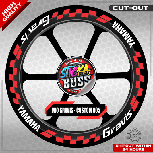 MIO GRAVIS MAG STICKER SET ( 2 MAGS ) - CUSTOM 005 | VINYL WATERPROOF CUT-OUT DECALS