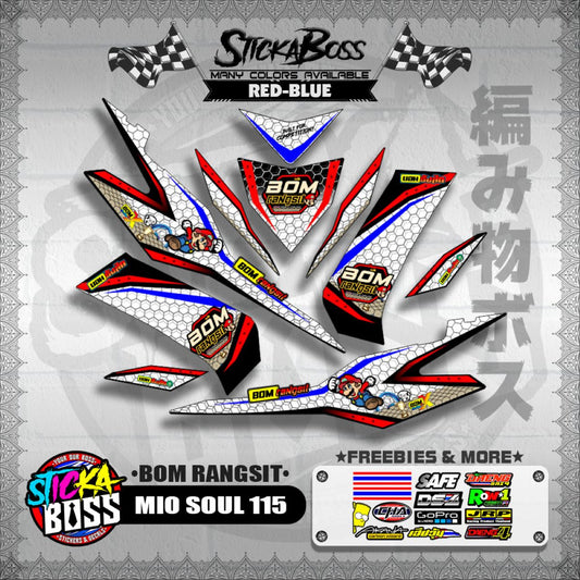 MIO SOUL 115 INDO DECALS ( BOM RANGSIT )【WITH FREEBIES】