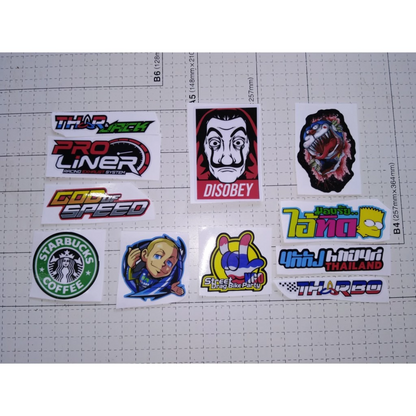 [PART 2] SMALL SIZE - Car / Motor Waterproof Printed Vinyl Stickers [ See description for sizes ]