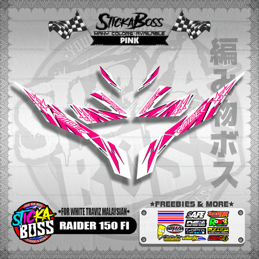 RAIDER 150 FI DECALS ( FOR WHITE TRAVIZ MALAYSIAN )【WITH FREEBIES】