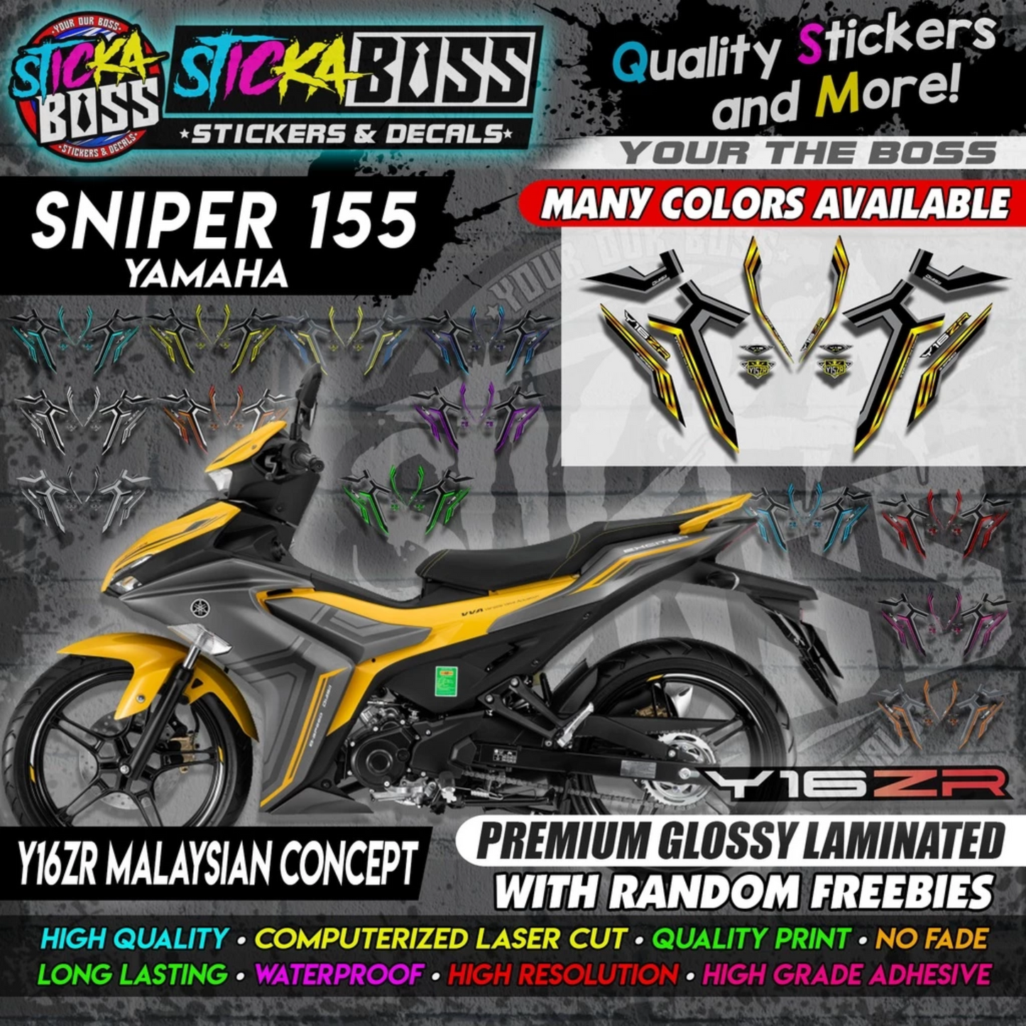 SNIPER 155 STOCK DECALS 【 Y16ZR MALAYSIAN CONCEPT 】