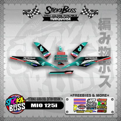 MIO 125i DECALS ( PETRONAS BARRACUDA EDITION VERSION 2 )【WITH FREEBIES】