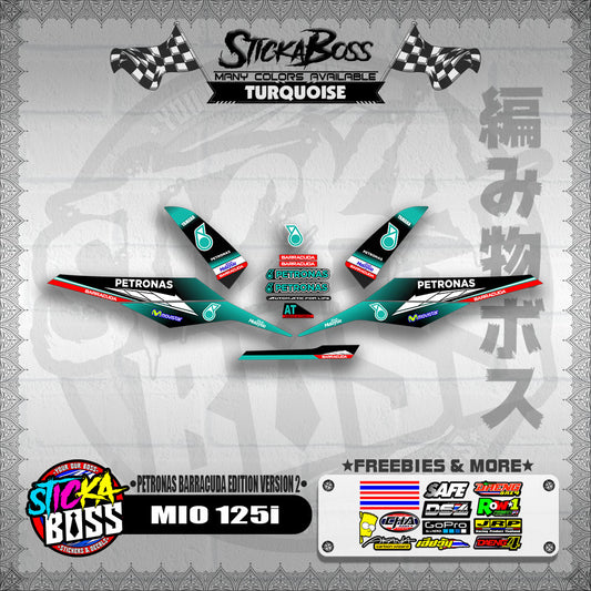 MIO 125i DECALS ( PETRONAS BARRACUDA EDITION VERSION 2 )【WITH FREEBIES】
