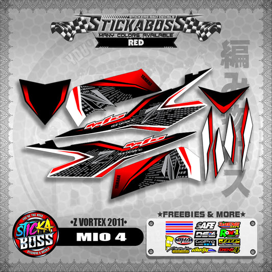 MIO 4 STICKER DECALS ( Z VORTEX 2011 )【WITH FREEBIES】