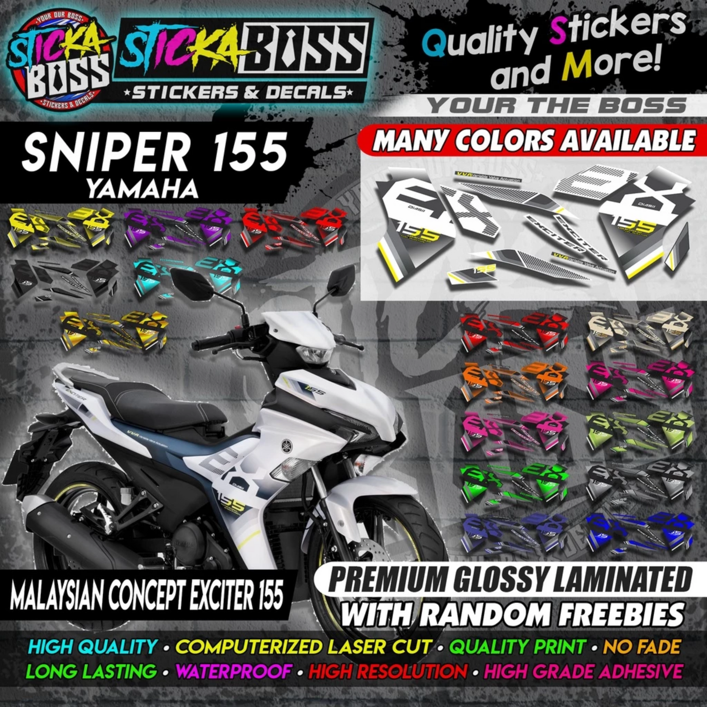 SNIPER 155 New Stock Decals [ MALAYSIAN CONCEPT EXCITER 155 ]