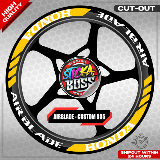 AIRBLADE 150 / 160 MAG STICKER SET ( 2 MAGS ) - CUSTOM 005 | VINYL WATERPROOF CUT-OUT DECALS