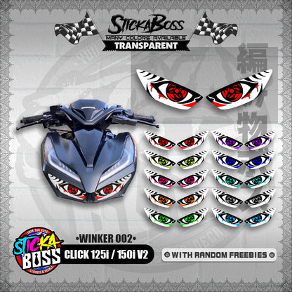 CLICK 125i / 150i V2 (WINKER 002) TRANSPARENT【WITH FREEBIES】