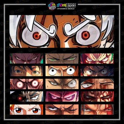 ONE PIECE PART 1 | ANIME  EYE SLAP STICKER【VINYL PRINTED】( LAMINATED / WATERPROOF )