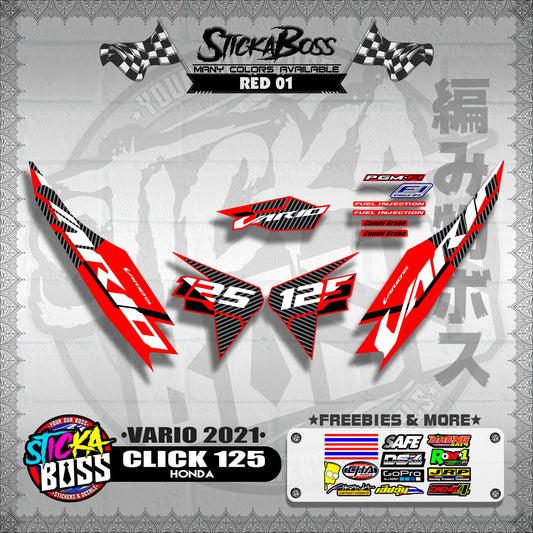 CLICK 125 V2 DECALS ( VARIO 2021 )【WITH FREEBIES】