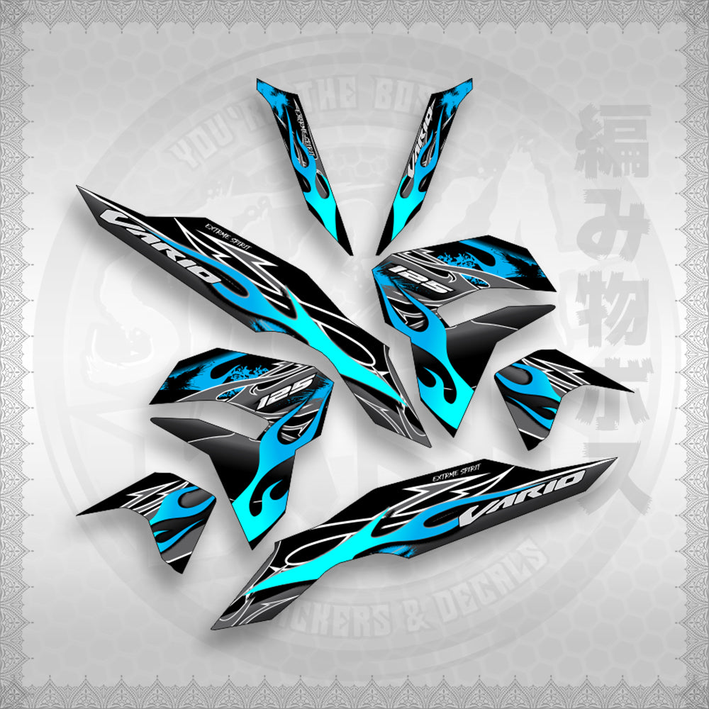 STICKER DECALS for CLICK 125 V3 MALAY CONCEPT (CV3TRXFIFL) By STICKABOSS (SOFIE LAMINATED WATERPROOF)