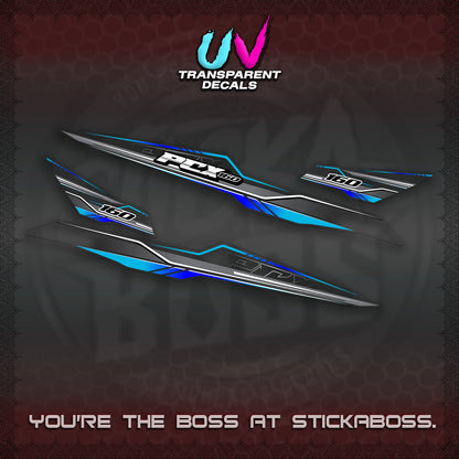 PCX 155 160 UV TRANSPARENT INDO DECALS (P007 NEW DESIGN)STICKER DECALS By STICKABOSS