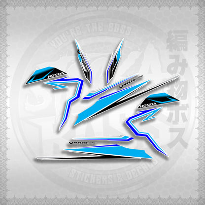 CLICK 125 V3 VARIO VR182114 DESIGN FOR WHITE STICKER DECALS By STICKABOSS (SOFIE LAMINATED WATERPROOF)