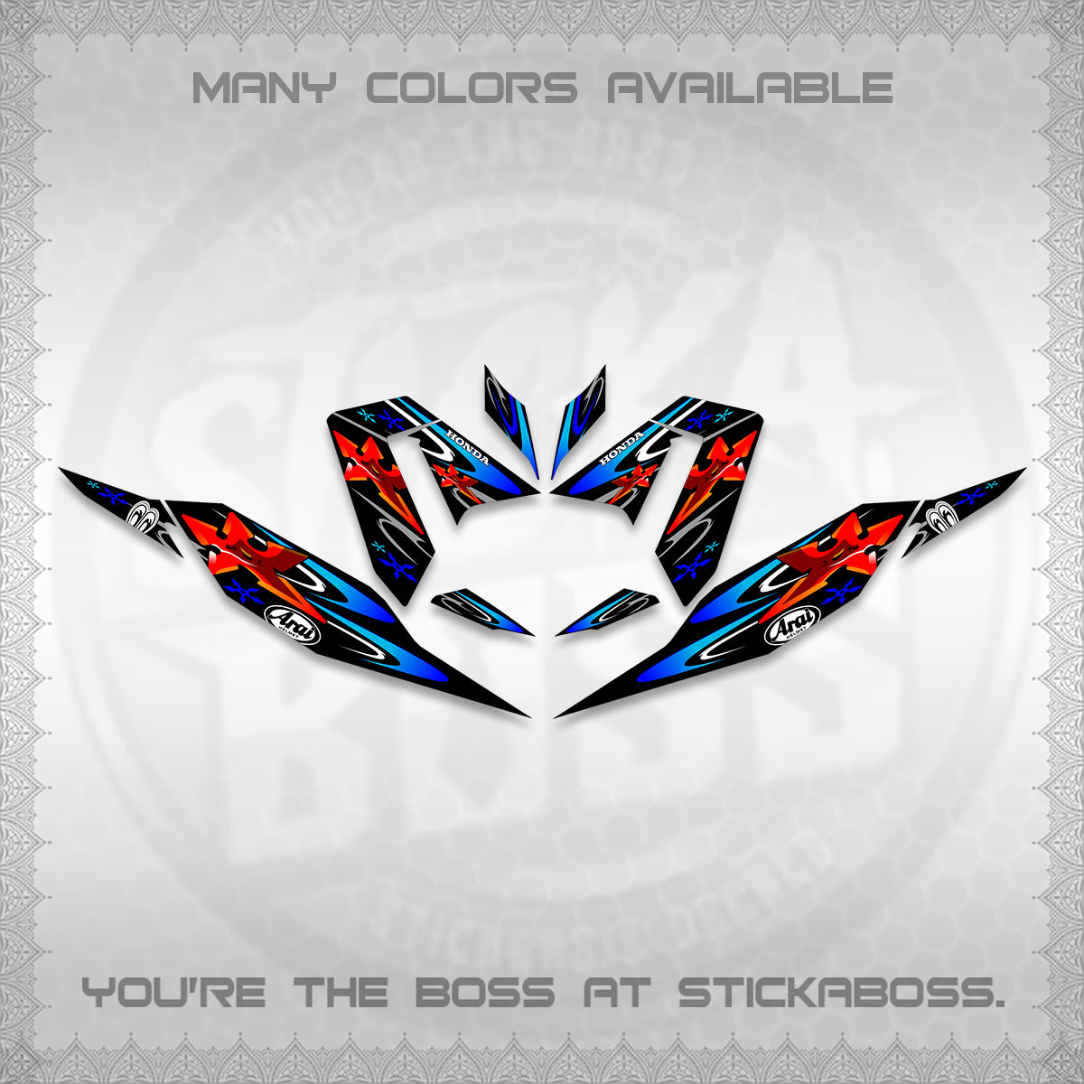 CLICK 125 V4 DECALS (2026 ARAI STAR RACING DESIGN) STICKER DECALS By STICKABOSS
