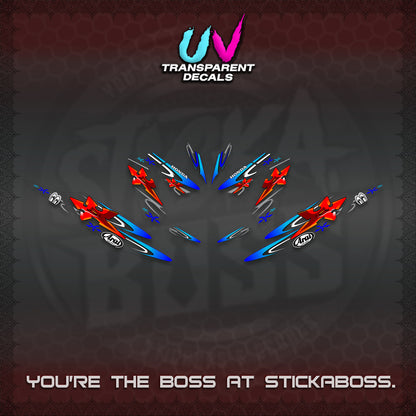 CLICK 125 V4 UV TRANSPARENT DECALS (2026 ARAI STAR RACING DESIGN) STICKER DECALS By STICKABOSS