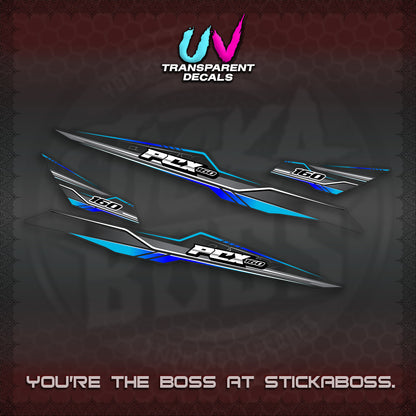 PCX 155 160 UV TRANSPARENT INDO DECALS (P007 NEW DESIGN)STICKER DECALS By STICKABOSS