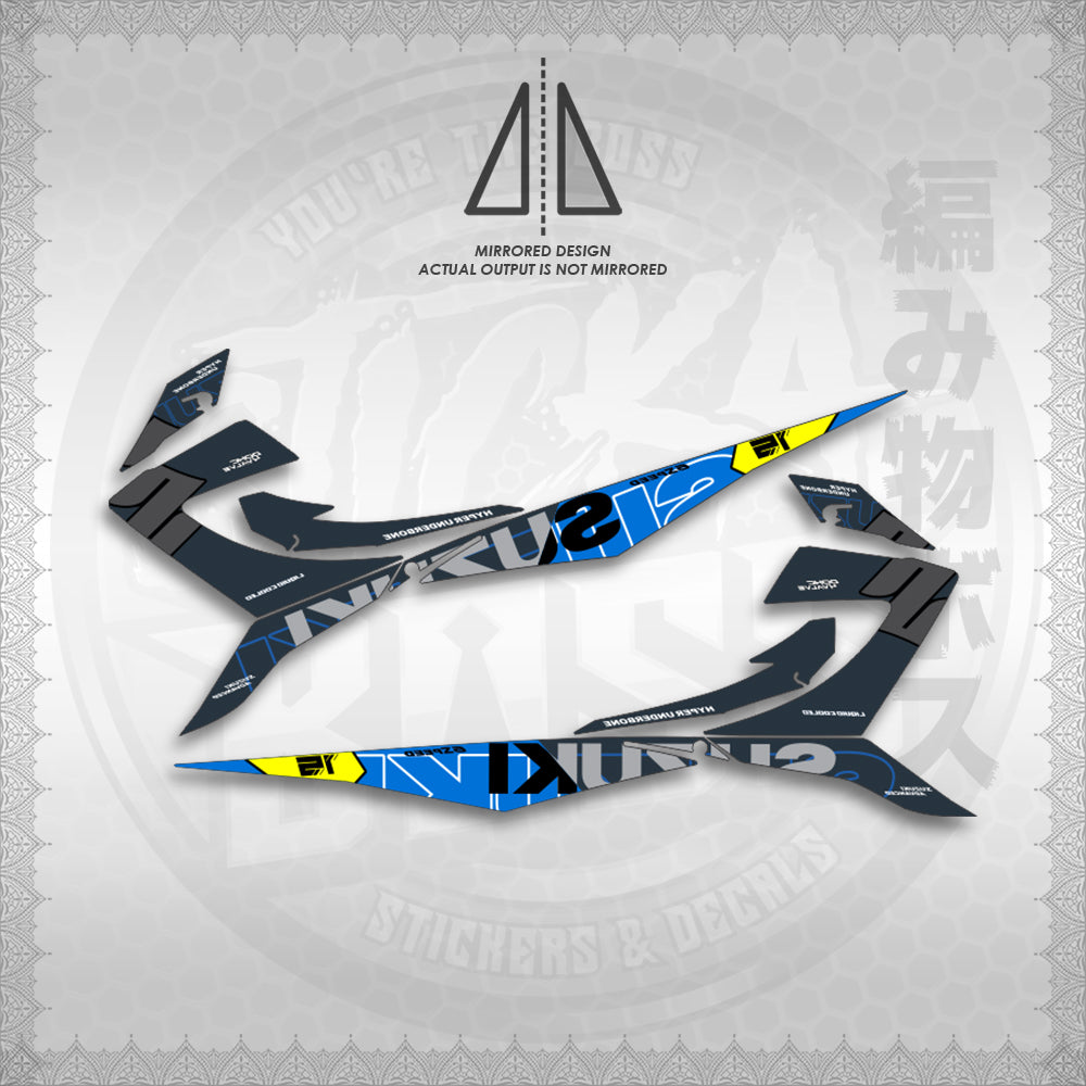 STICKER DECALS for RAIDER 150 REBORN CARB (RRCTPIN01) By STICKABOSS (SOFIE LAMINATED WATERPROOF)