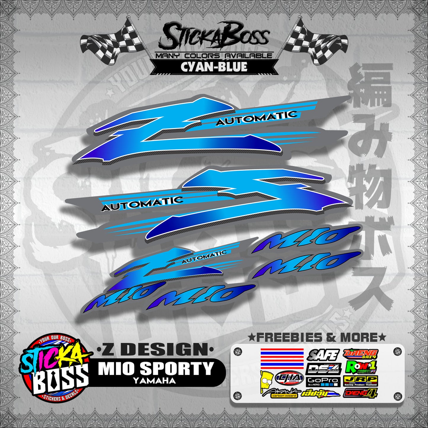 MIO SPORTY STOCK DECALS ( Z DESIGN )【WITH FREEBIES