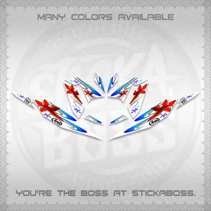 CLICK 125 V4 FOR WHITE DECALS (2026 ARAI STAR RACING DESIGN) STICKER DECALS By STICKABOSS