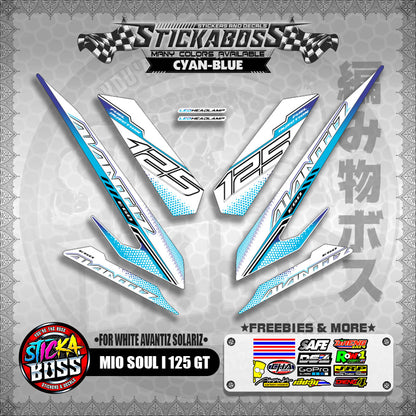 MIO SOUL I 125 GT STICKER DECALS ( FOR WHITE AVANTIZ SOLARIZ )【WITH FREEBIES】