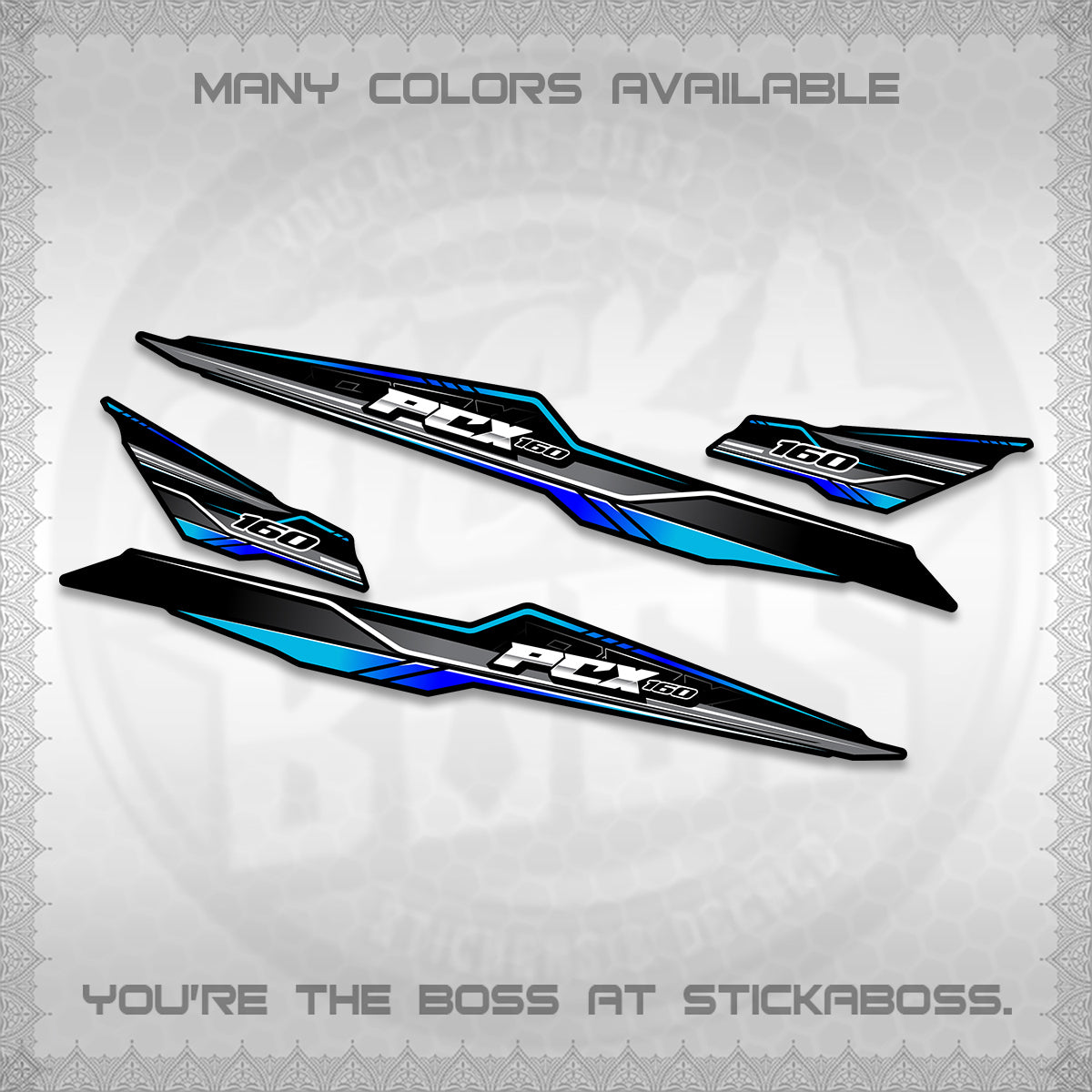 PCX 155 160 INDO DECALS (P007 NEW DESIGN)STICKER DECALS By STICKABOSS